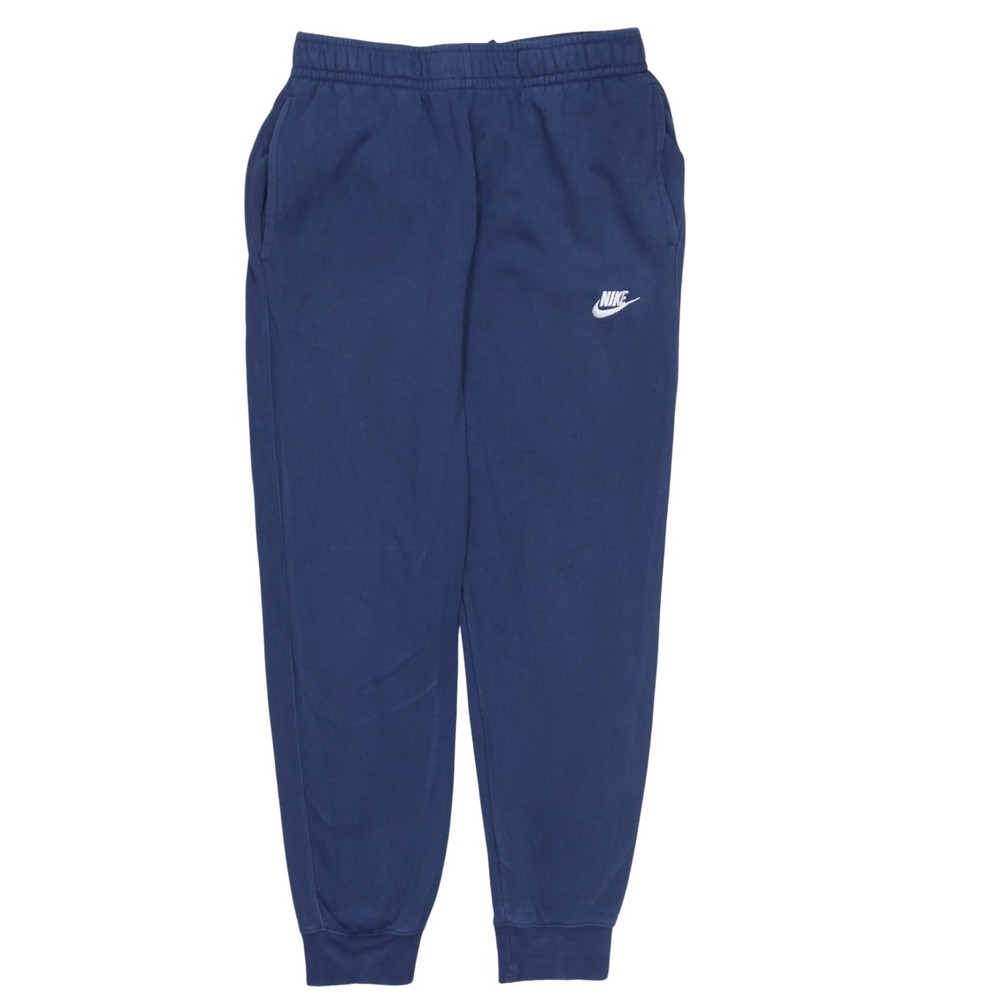 Nike Mens Joggers Navy Blue Nylon Embroidered Swoosh Elastic Waist Tapered S