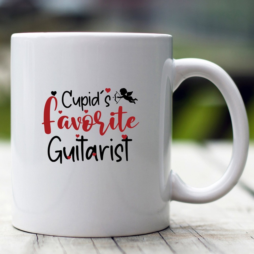 Cupid's Favorite Guitarist Mug Valentine Guitarist Mug Guitarist Valentine Mug G