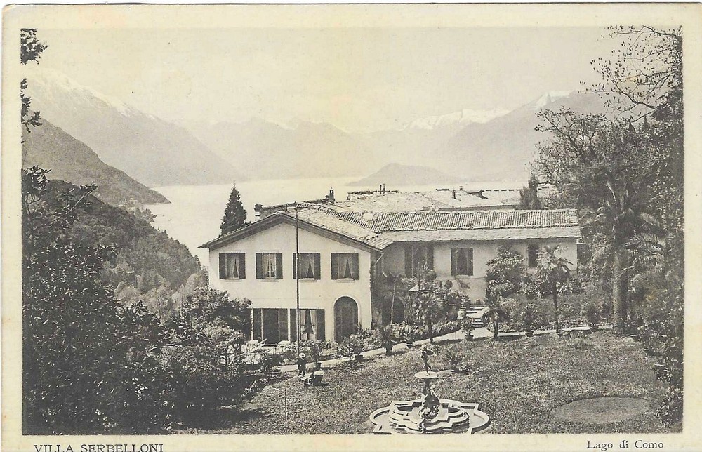 Vintage Italy Postcard Lago di Como Villa Serbelloni