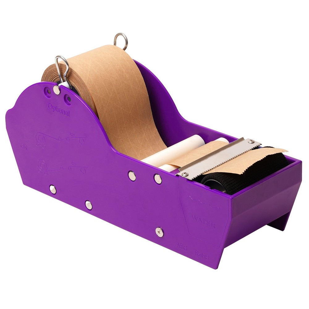 Water Activated Gummed Kraft Tape Dispenser with Reinforced Tape