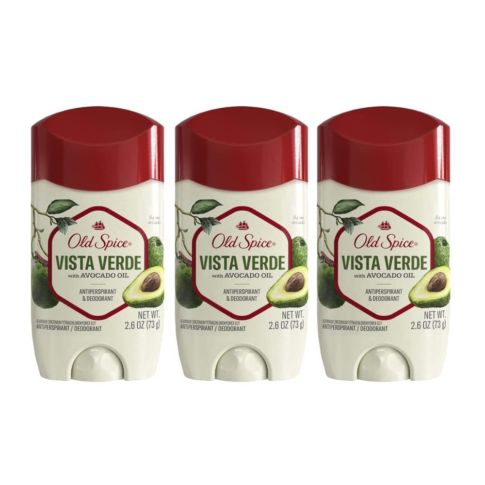 Men's Antiperspirant & Deodorant Vista Verde Avocado Oil, 2.6oz (Pack of 3)