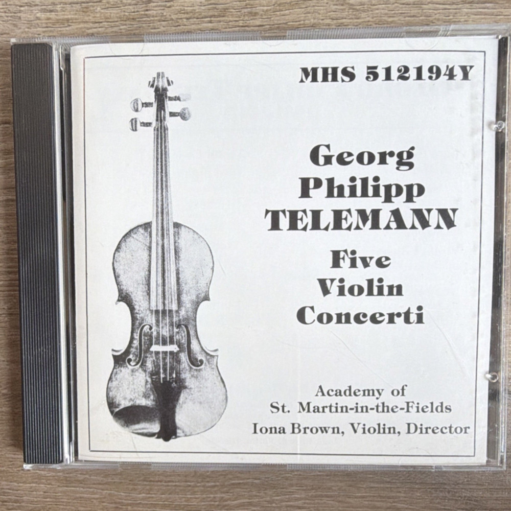 Georg Philipp Telemann Five Violin Concerti CD MHS 512194Y Academy St Martin Io…
