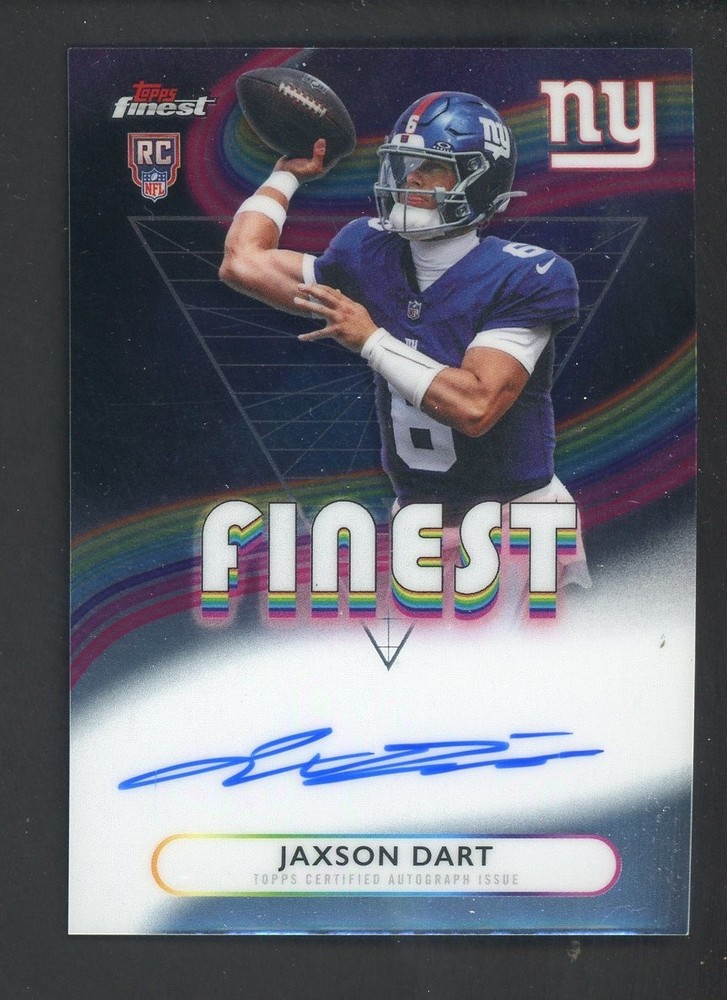 2025 Topps Finest Jaxon Dart Giants RC Rookie ON CARD AUTOPROBSTEIN is actively accepting consignments !!