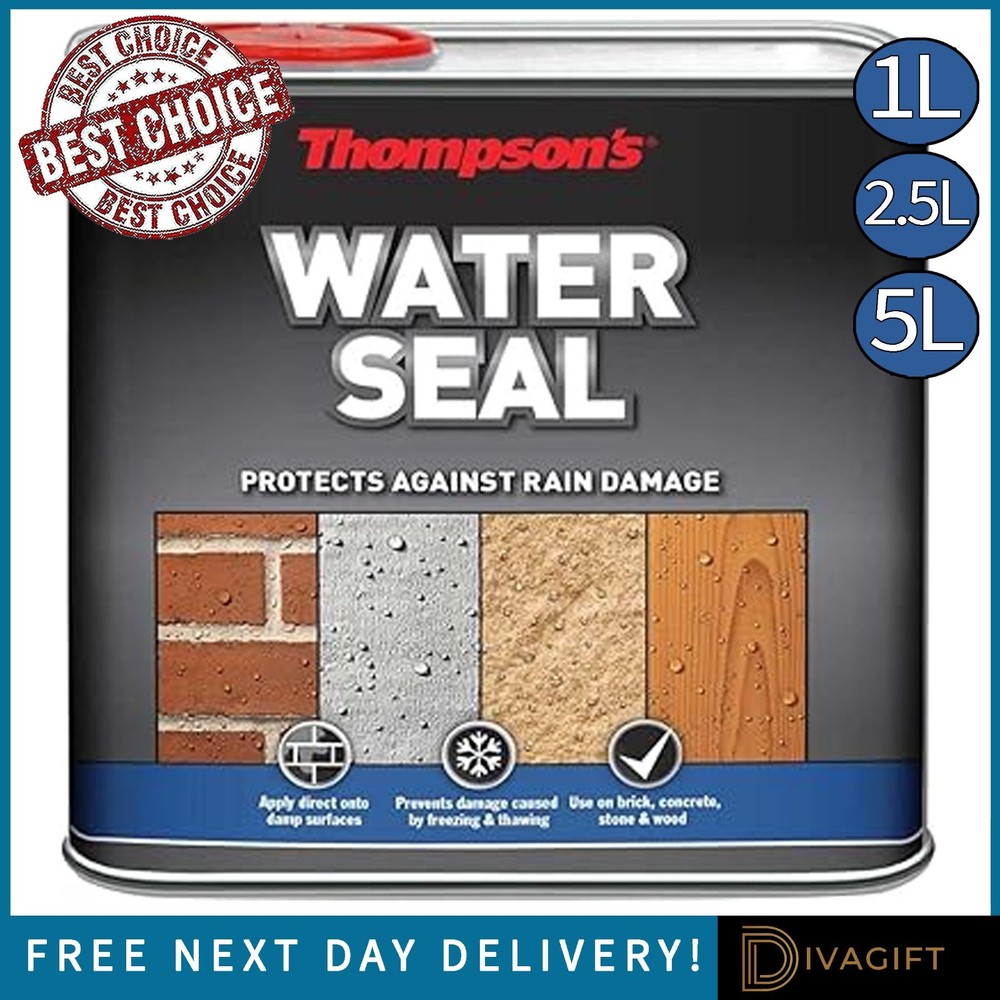 THOMPSONS WATER SEAL CLEAR FOR BRICK STONE WOOD CONCRETE PROTECTOR FAST DRYING