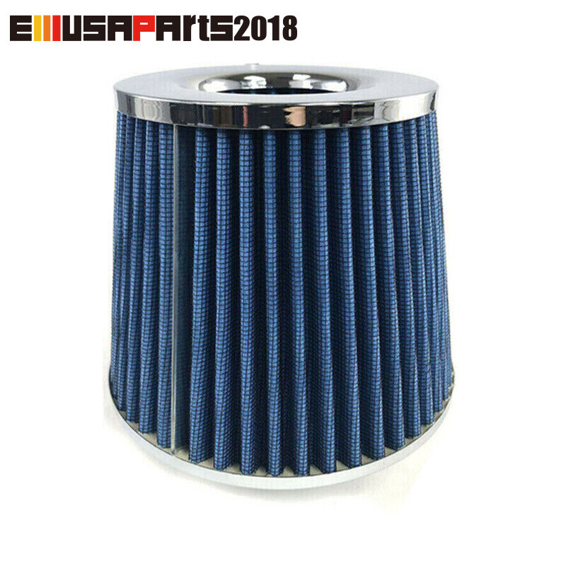 New 3-Inch Universal Blue Air Intake Cone Filter for Cars Trucks SUVs
