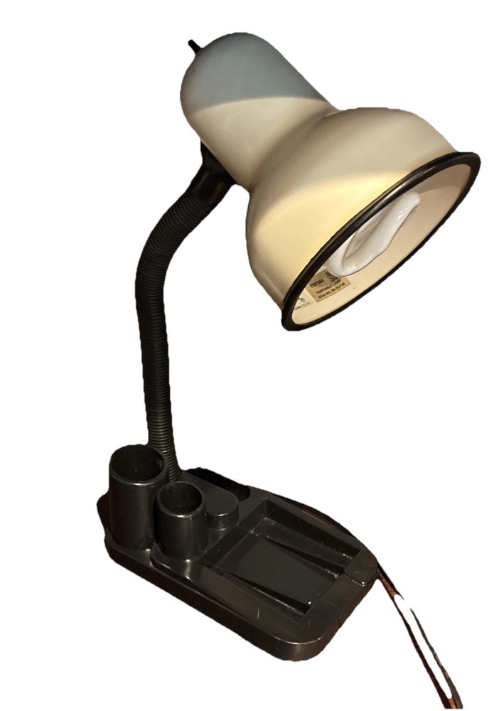 Rare Vintage Underwriter Laboratories Portable Gooseneck Adjustable Desk Lamp