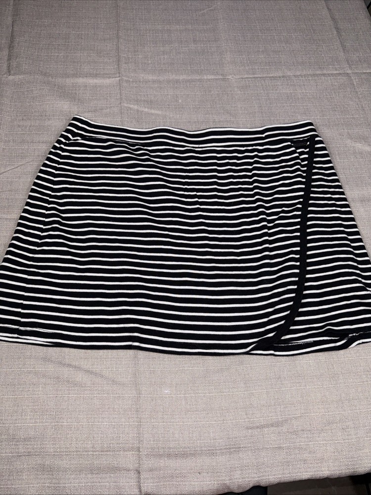 Jones New York Skirt Black And White Stripes Women’s Size XL