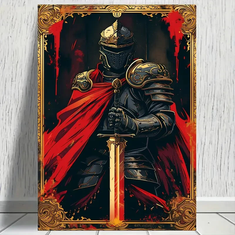Modern Art, Armored Portrait Wall Art  Canvas Unframed/Framed