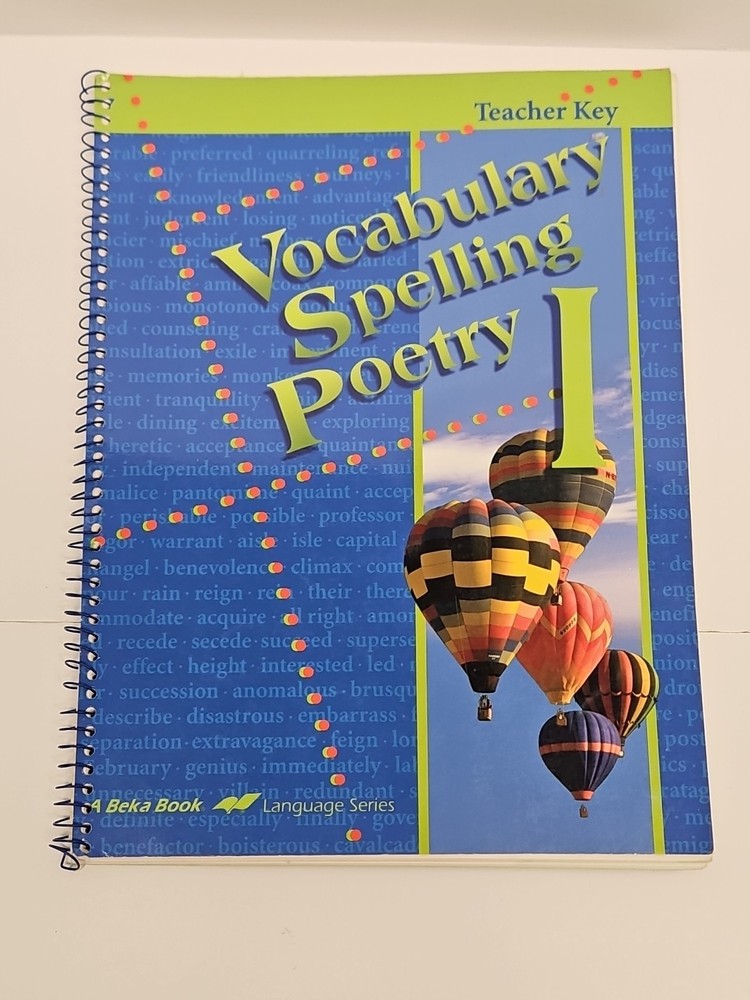 Abeka Vocabulary Spelling Poetry I Grade 7 Student Workbook 4th Ed. Homeschool