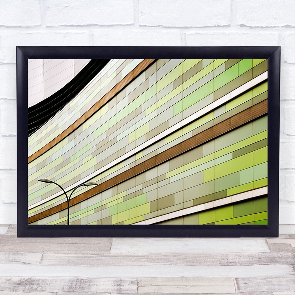 Green Lines Facade Westfield Shopping Centre London England Ku Wall Art Print