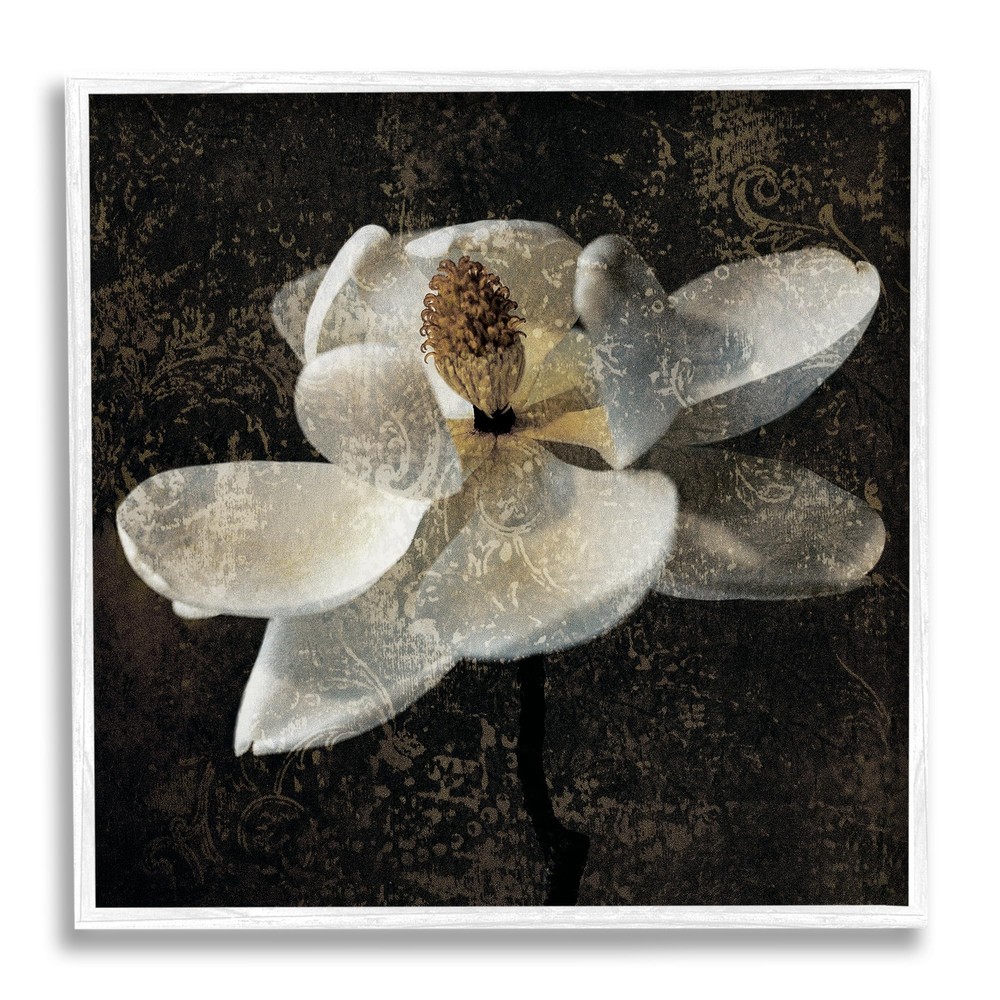 Rustic Magnolia Flower Giclee Framed Art Print by John Seba  