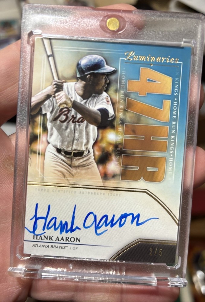2020 Topps Luminaries Home Run Kings #HA Hank Aaron Auto 2/5