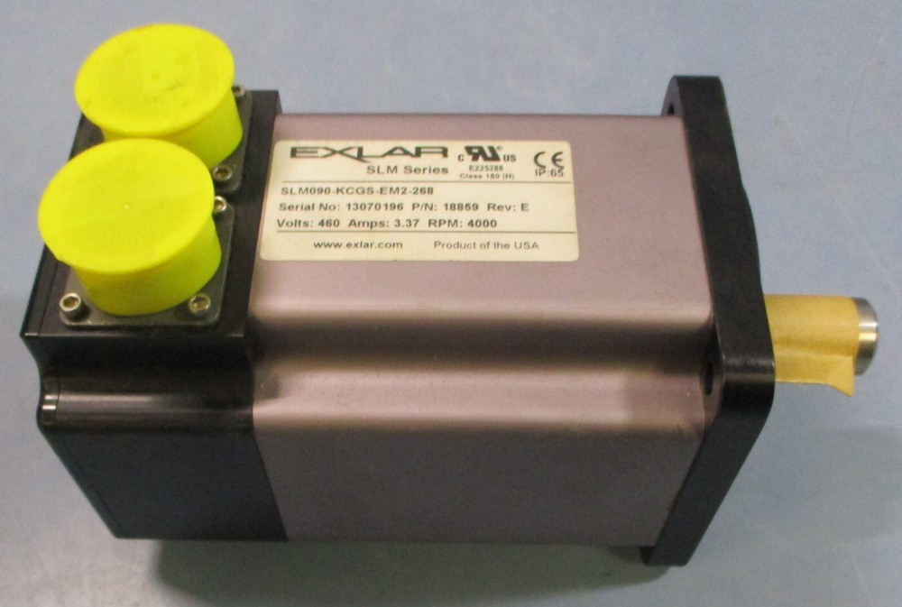 Exlar SLM Series SLM090-KCGS-EM2-268 Servo Motor Rev E 460V 4000RPM 3/4