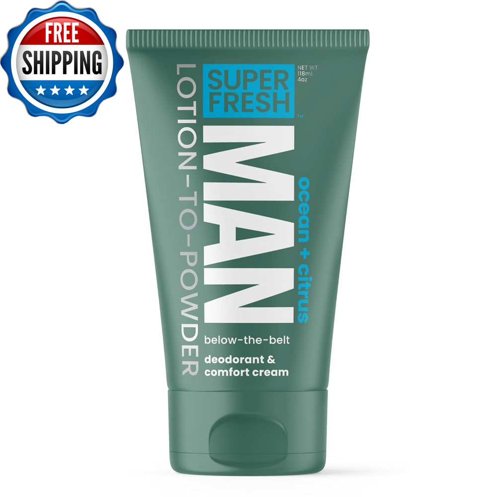 Super Fresh Man Parts Ball Deodorant for Men | POWDER LOTION | Mens Hygiene Crea