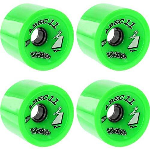 ABEC 11 Bigzigs HD Lime Skateboard Wheels - 75mm 80a (Set of 4)