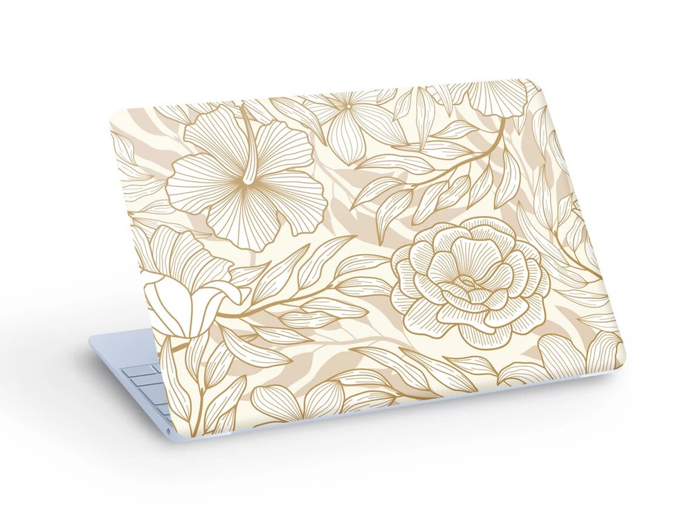 Stylish Flowers LAPTOP SKIN Decal Sticker - Custom Size