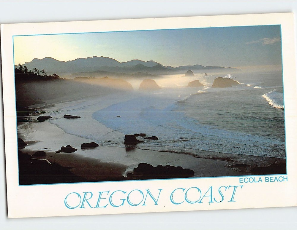 Postcard Ecola Beach Oregon USA