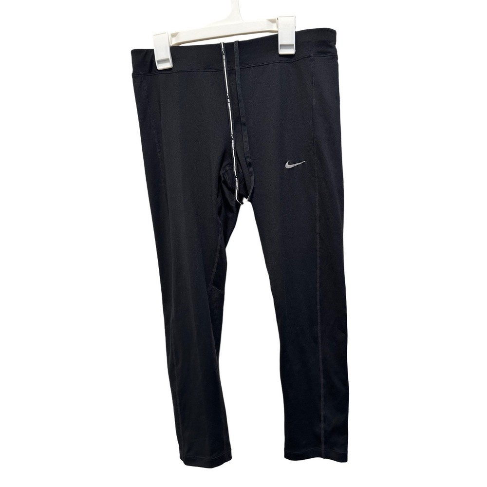 Nike Women’s Dri-Fit Running Capri Crop Leggings Tight Black Women's Size: M