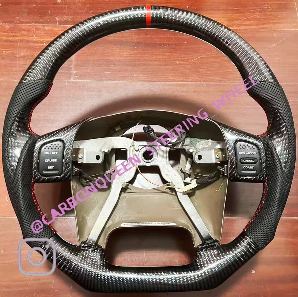 FOR Jeep Wrangler TJ CARBON FIBER STEERING WHEEL  2003-2006 YS+BUTTONS