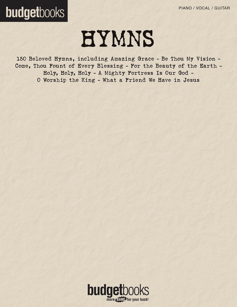 Hymns Budget Piano Sheet Music Guitar Chords 150 Christian Songs Book
