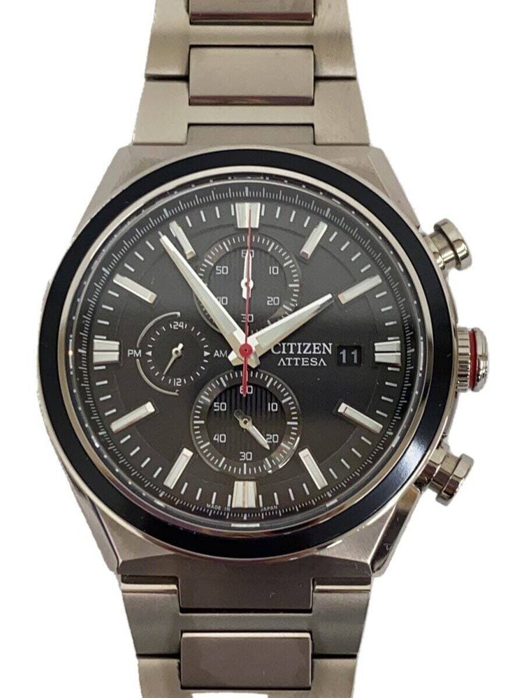 CITIZEN Solar watch analog titanium BLK SLV B612 002B401