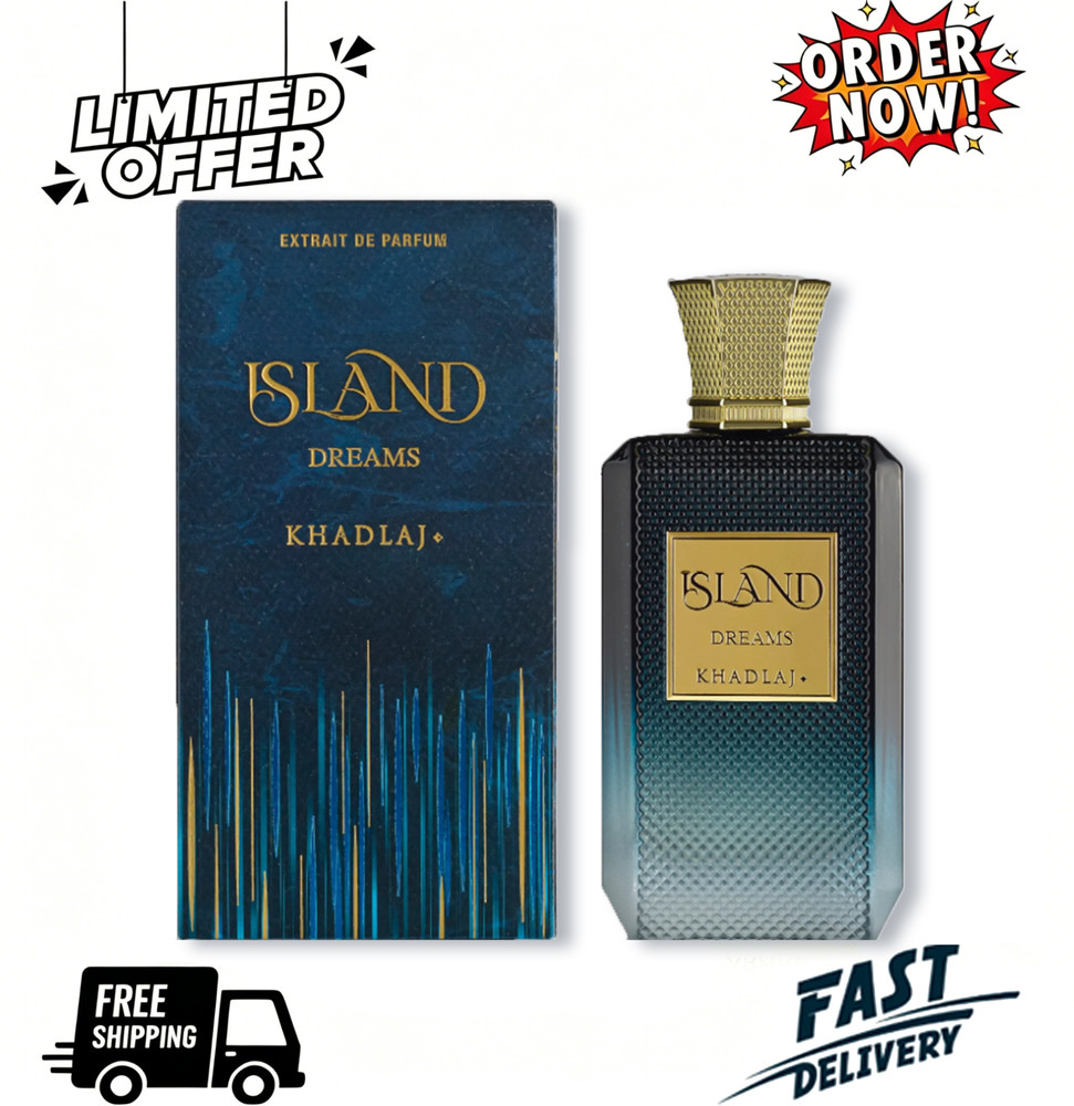 Khadlaj Island Dreams for Unisex Perfume 100ml / 3.4oz  Spray New In Box
