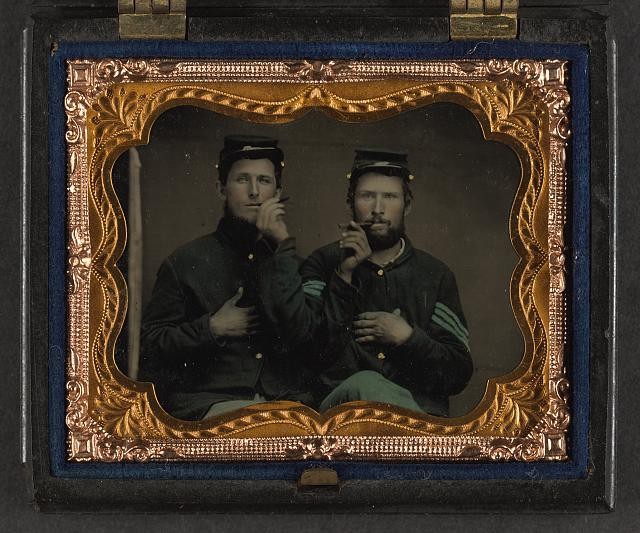 Union Soldiers Cigars Infantry Sergeant Uniform 1861-1865 Civil War Portrait