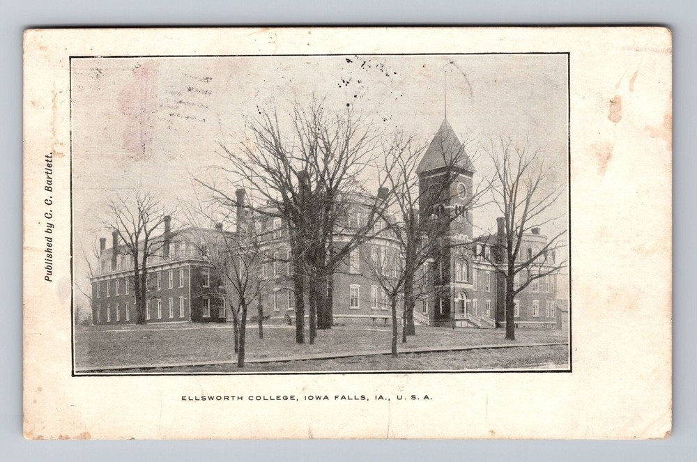 Iowa IA Iowa Falls Ellsworth College Vintage Postcard