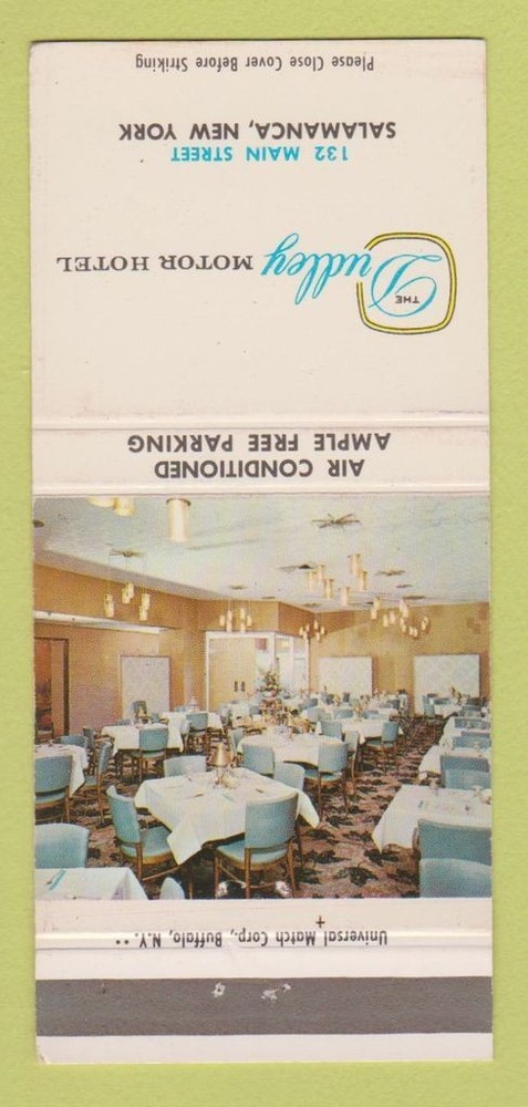 Matchbook Cover - Dudley Motor Hotel Salamanca NY 30 Strike