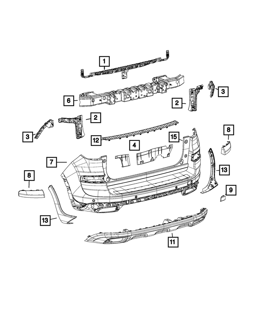 Genuine Mopar Fascia Bracket Right 68391605AA