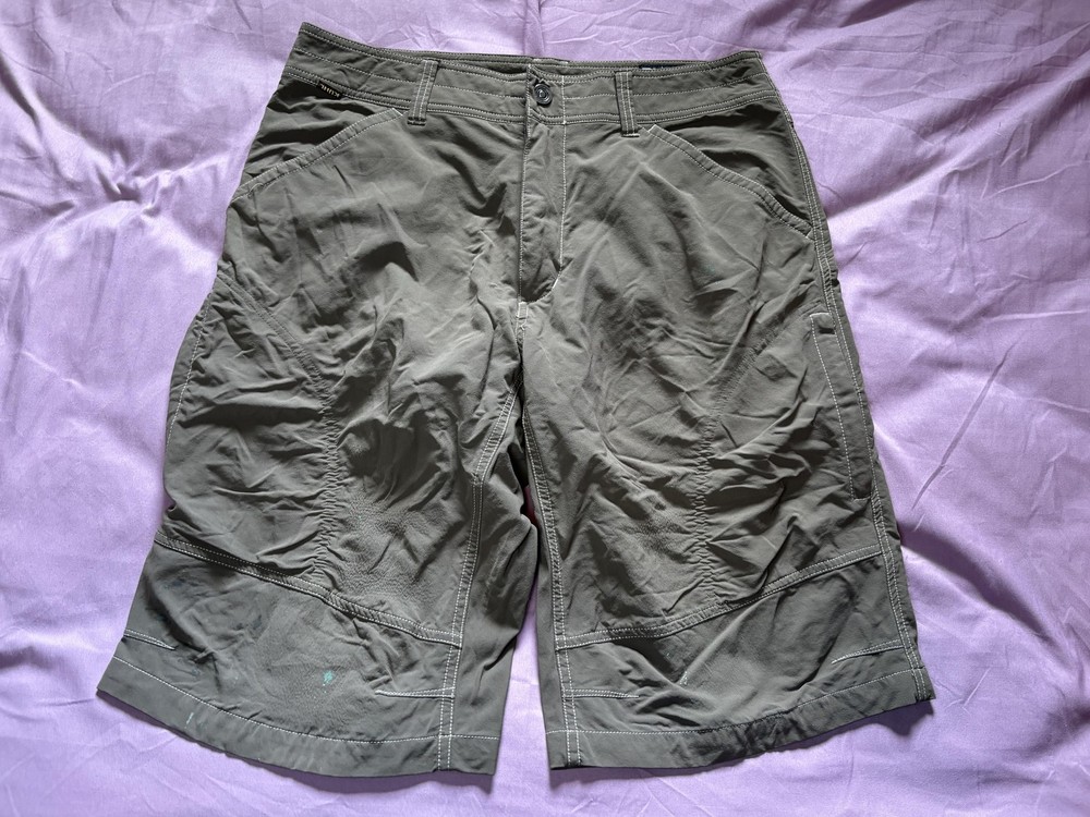 Kuhl Cargo Shorts Mens 34 Green Lightweight Stretch Hiking Travel 11 Inseam