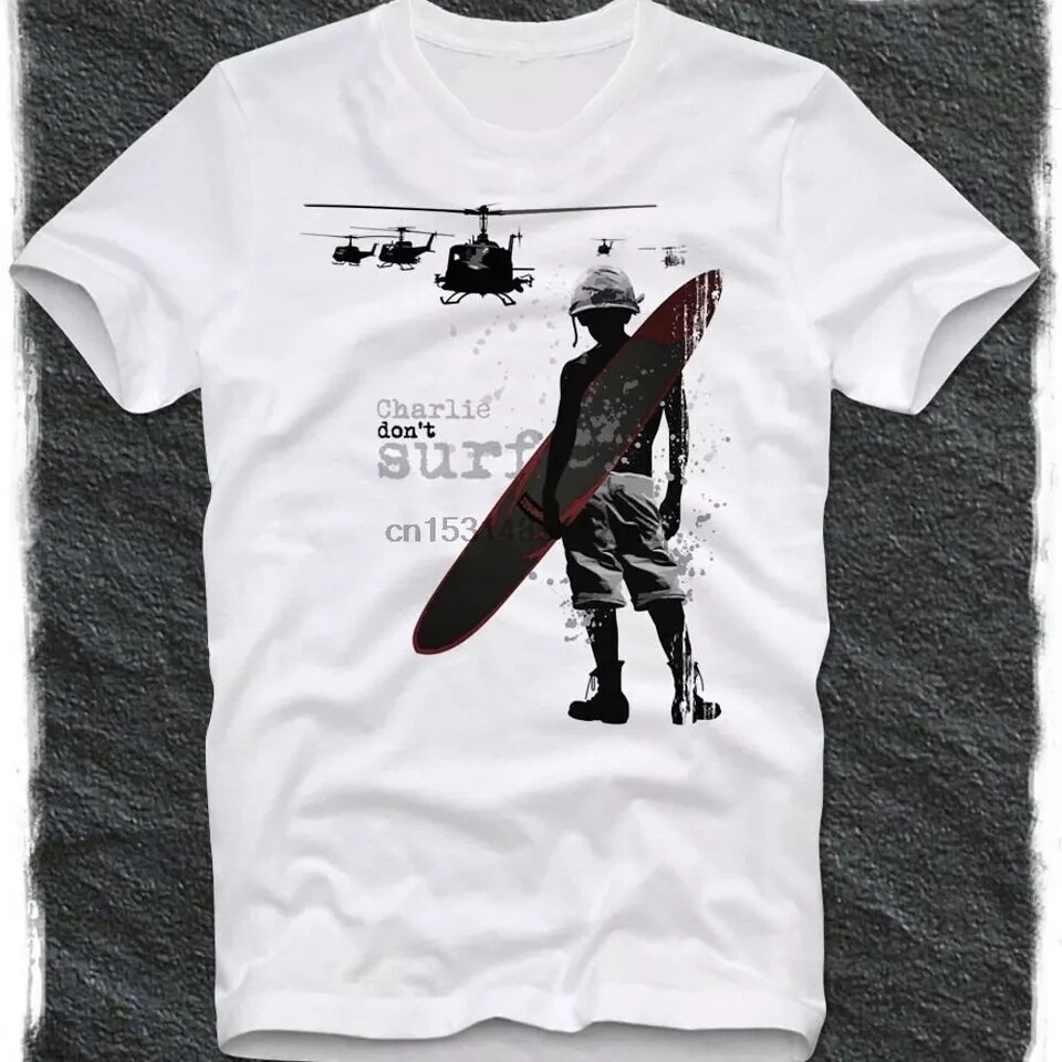 Charlie Don't Surf Apocalypse Now Men's White T-Shirt Size S-5XL