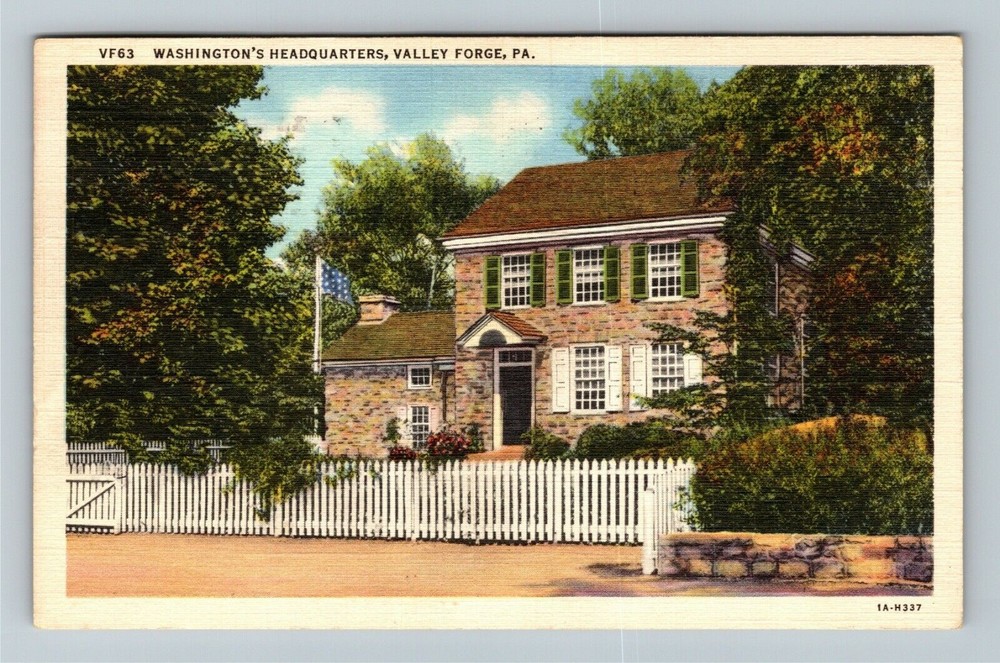 Valley Forge PA-Pennsylvania, Washington's Headquarters, Vintage Postcard