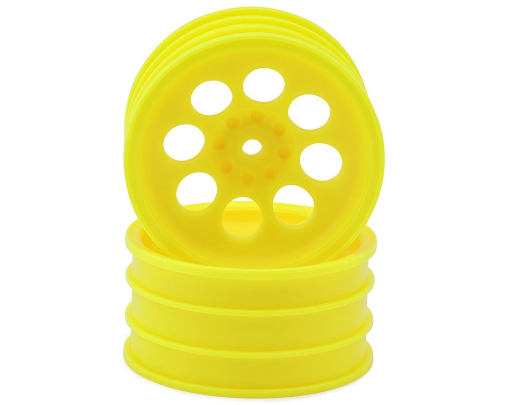 Kyosho Turbo Optima Mid SP 50mm Front 8-Hole Wheels (Yellow) (2) [KYOOTH249Y]🌟✨25 Years on eBay! 250,000+ feedback!✨🌟
