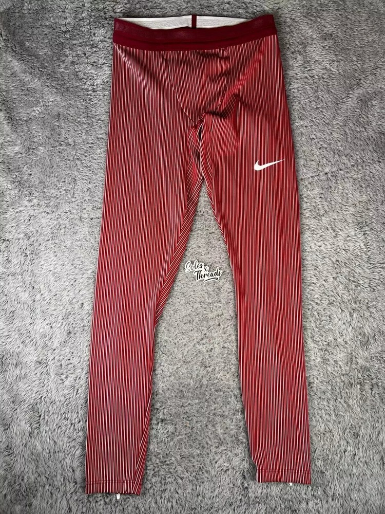 New Nike Pro Elite Racing Red Tights for Men Sizes M-XL AO8491-000 USA Official