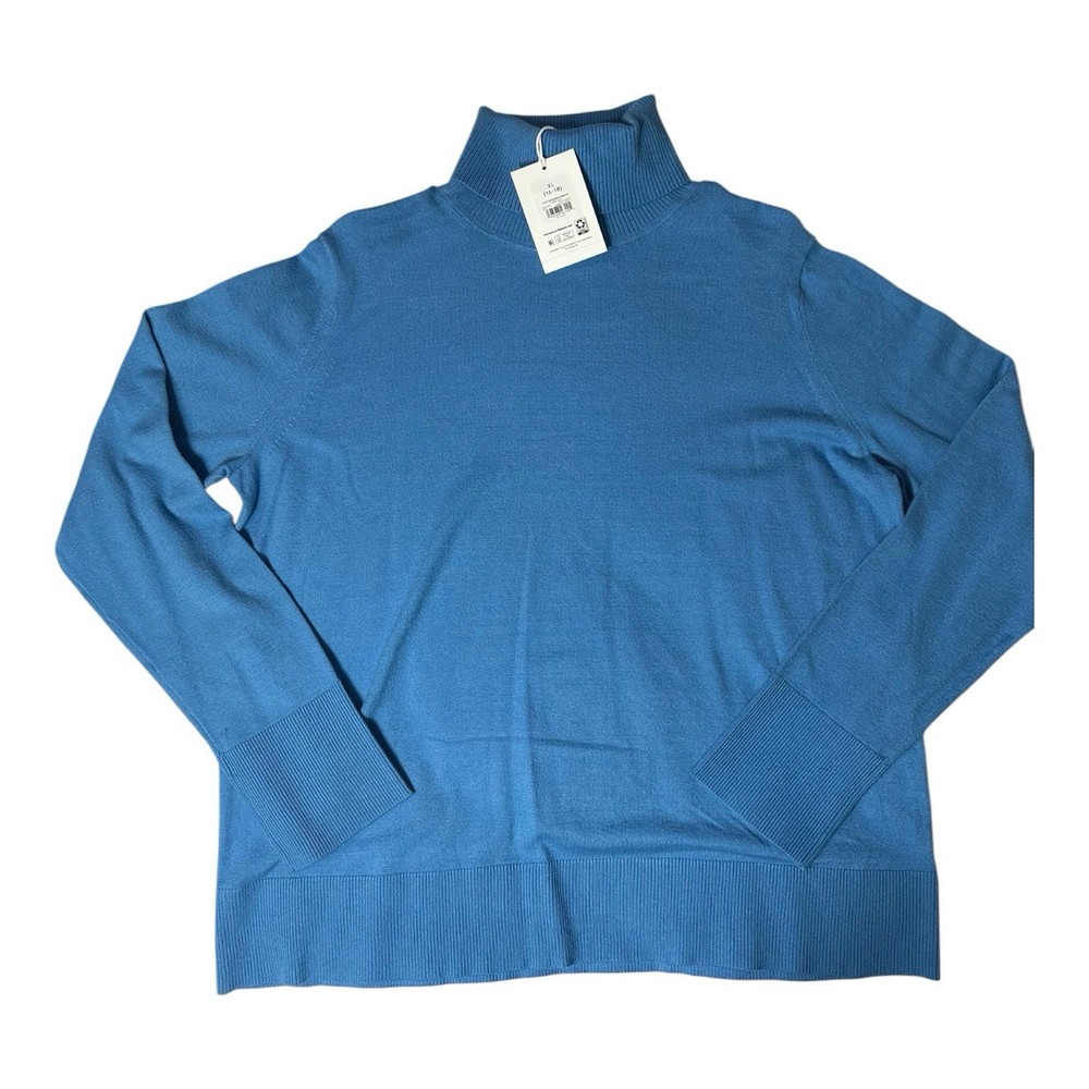 Free Assembly Blue Mock Turtleneck Sweater Xl
