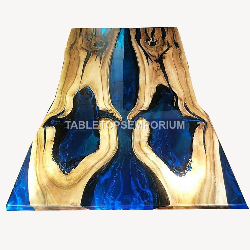 Custom Acacia Epoxy Dining Table, River Table, Resin Dining Room Décor Furniture