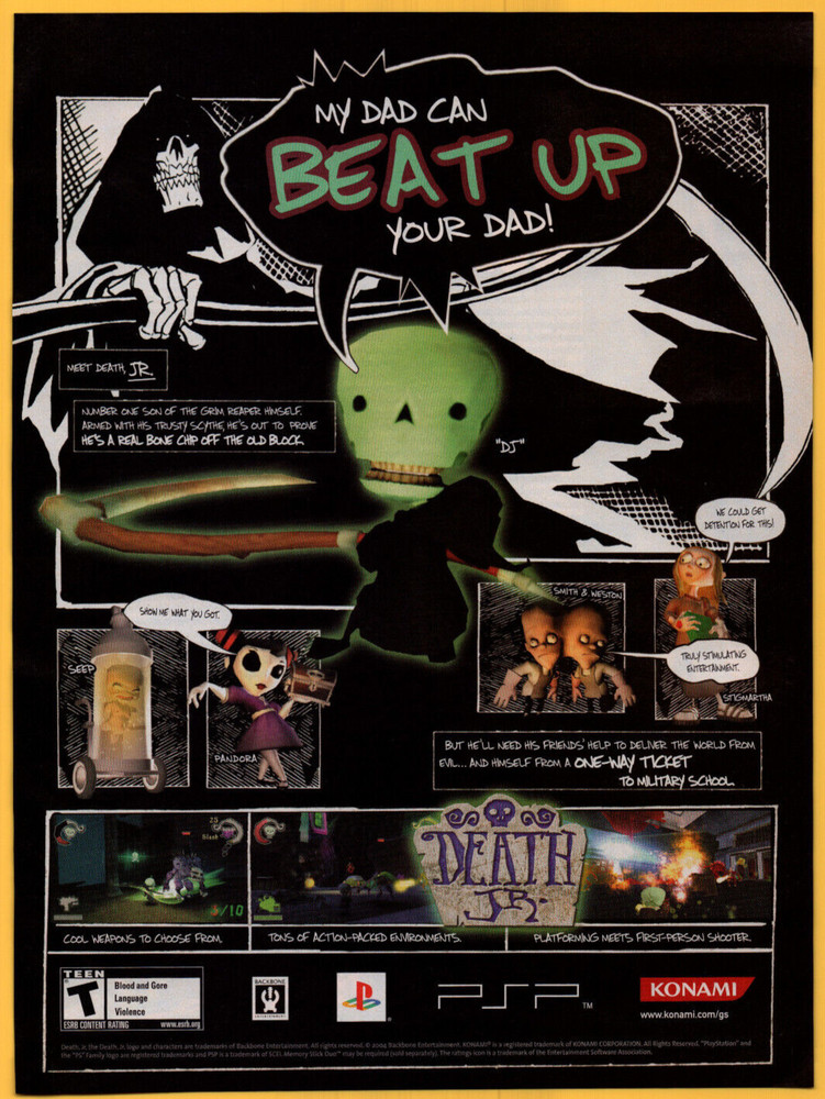 Death Jr. Konami - Video Game Print Ad / Poster Promo Art 2005