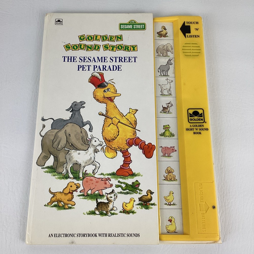 Golden Sound Story The Sesame Street Pet Parade Electronic Storybook Vintage 90s