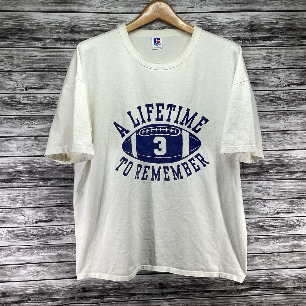 Vintage Football Shirt Mens 2XL White Russell Athletic Sports Activewear 90s