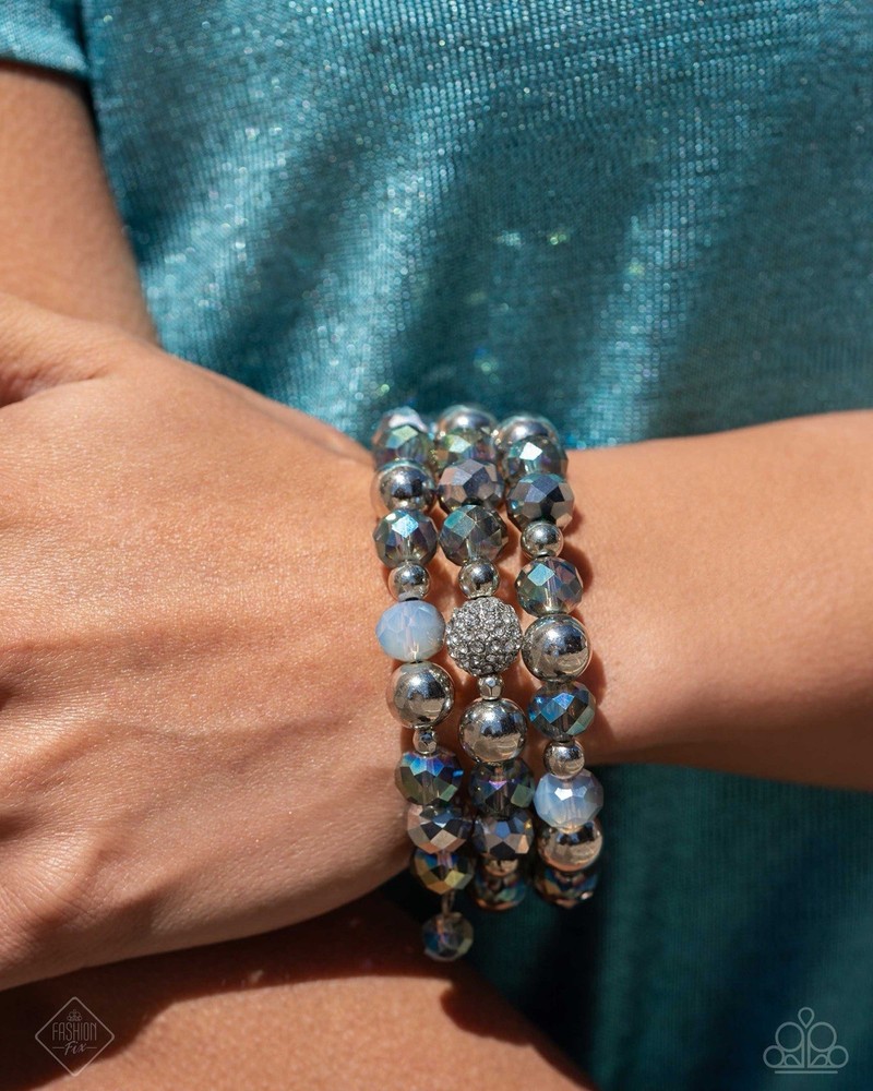 New Paparazzi Jewelry-Ignited Independence Bracelet-Silver