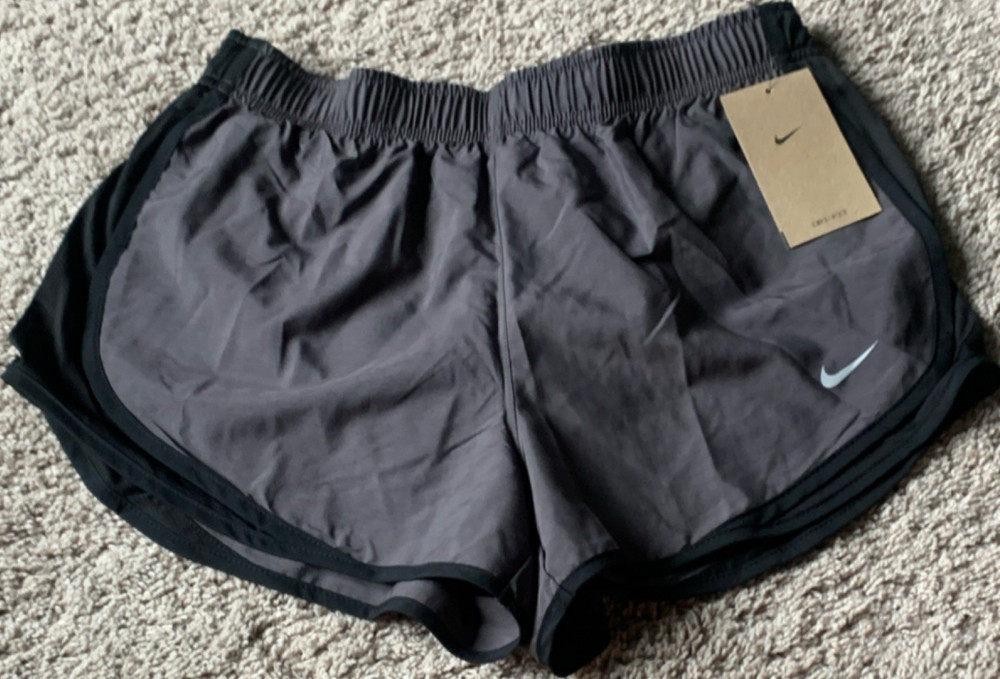 NWT!!! Nike Dri-FIT Women's Athletic Running Shorts Gray Black M CU8890-083