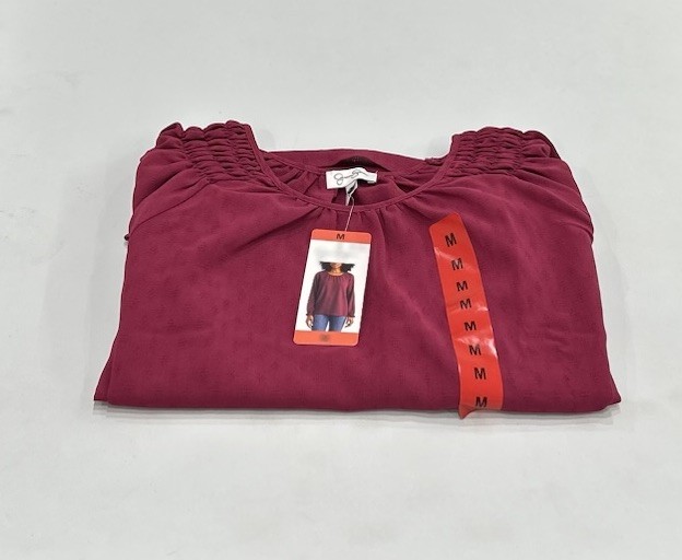Jessica Simpson Women's Textured Blouse, Red, Size M