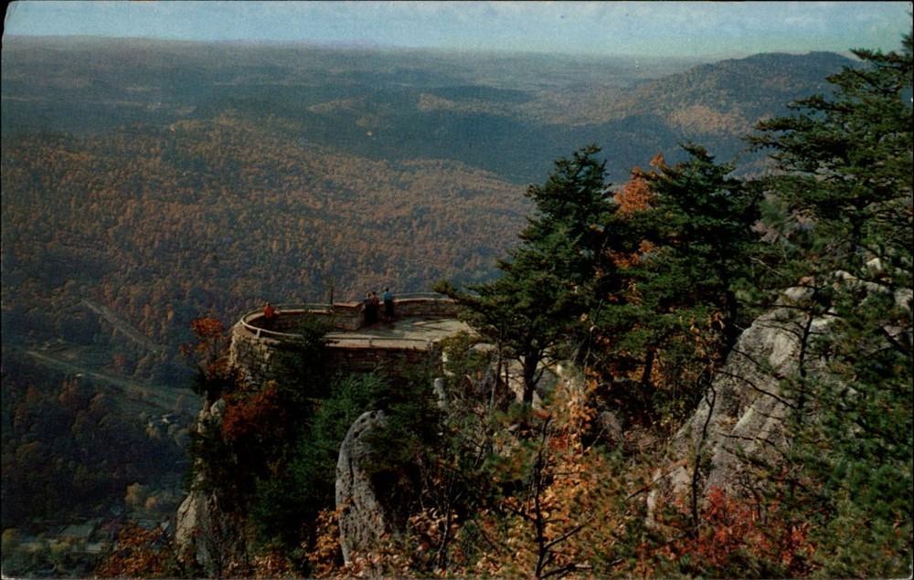 Cumberland Gap National Park Kentucky ~ the Pinnacle ~ aerial view ~ postcard