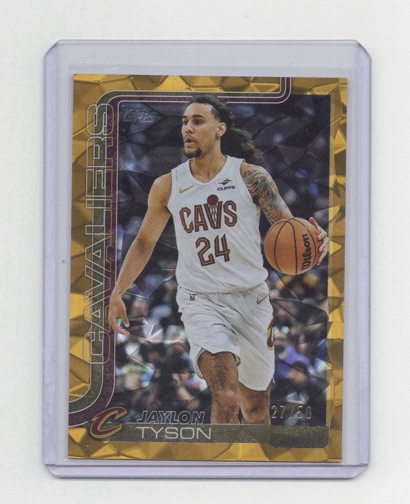 2025-26 Topps Basketball Jaylon Tyson #86 Gold Diamante /50 Cleveland Cavaliers