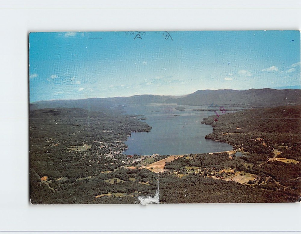 Postcard View from the Head of Lake George New York USA North America