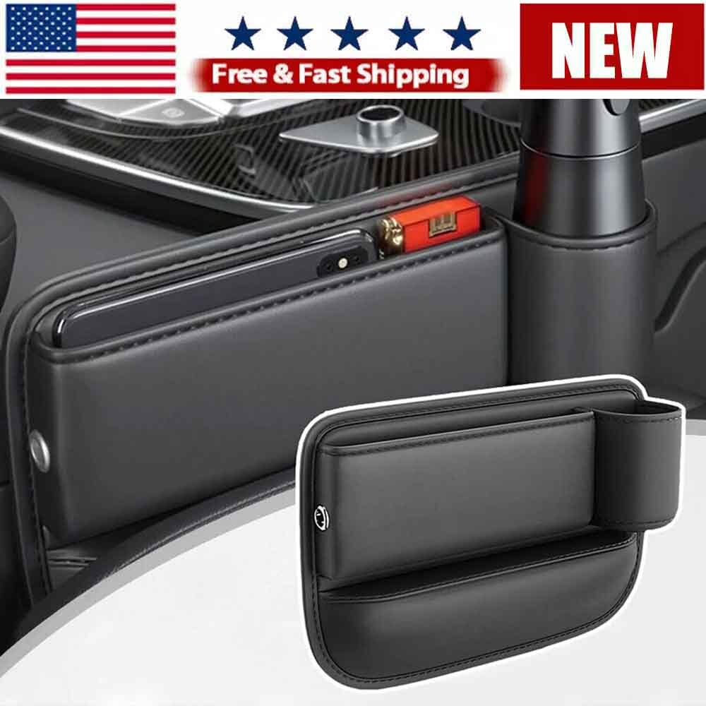 Right Sides Car Seat Gap Filler Phone Holder Storage Box Organizer Accessories #