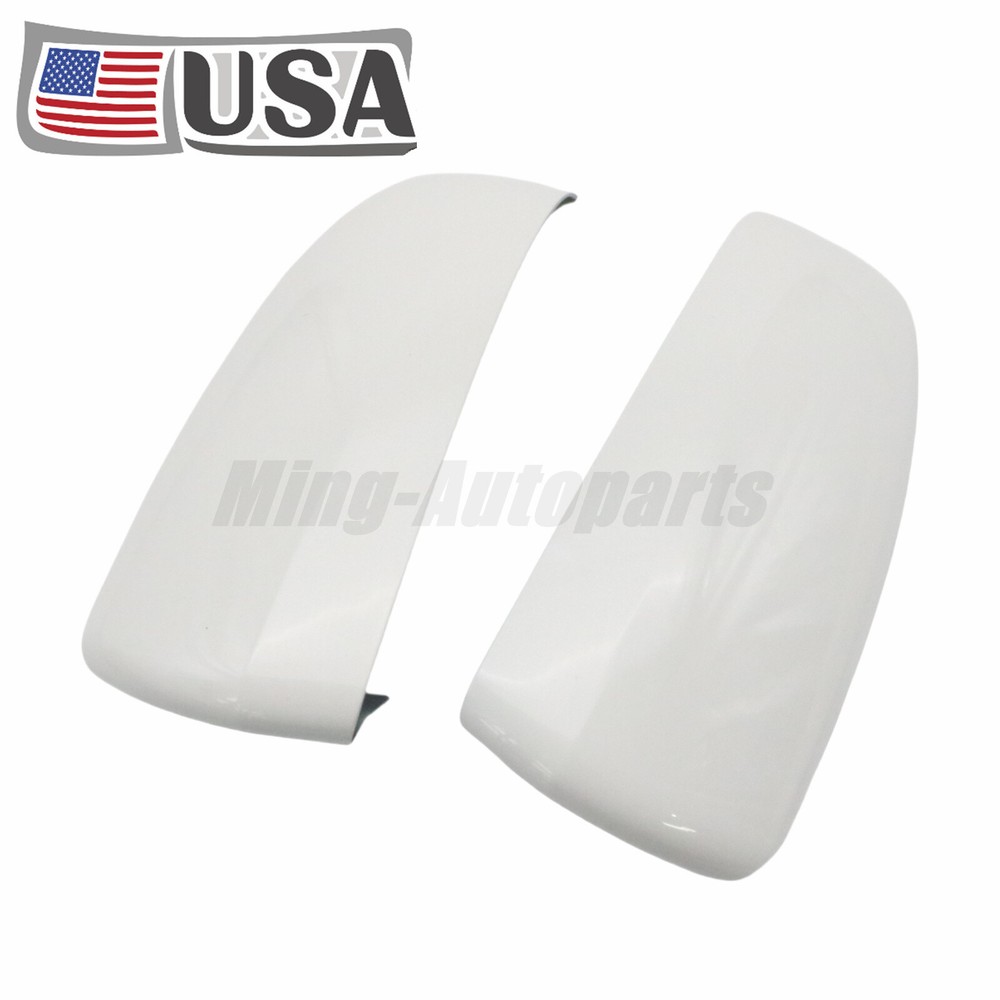 New White Side Mirror Cover Cap Pair Left Right Fits 07-13 BMW X5 X6 E70 E71 USA