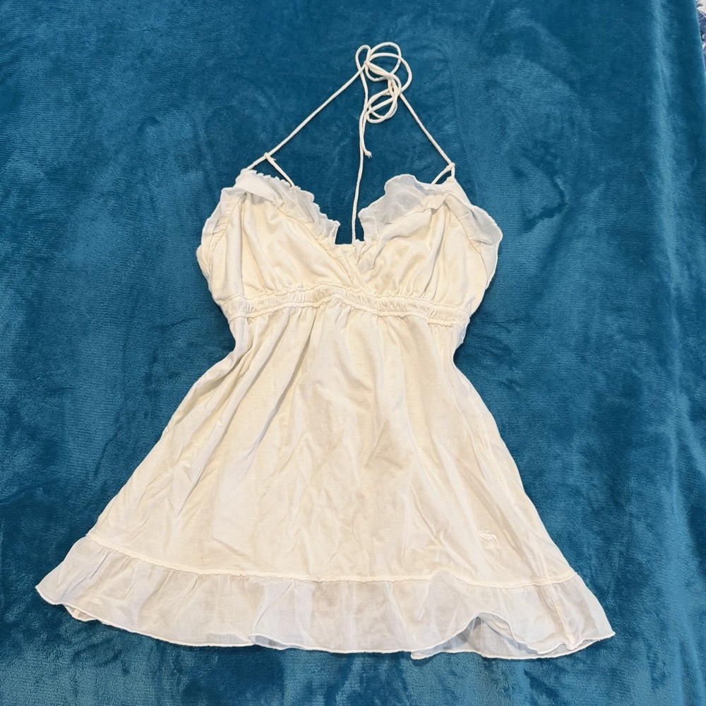 Abercrombie & Fitch Y2K Vintage Babydoll Cami Tank Top White, Size Small