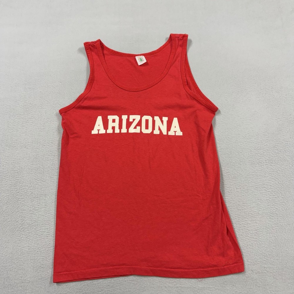 Vintage Desert Sportswear Shirt Mens Large Red Arizona Tank Top Graphic Made USA